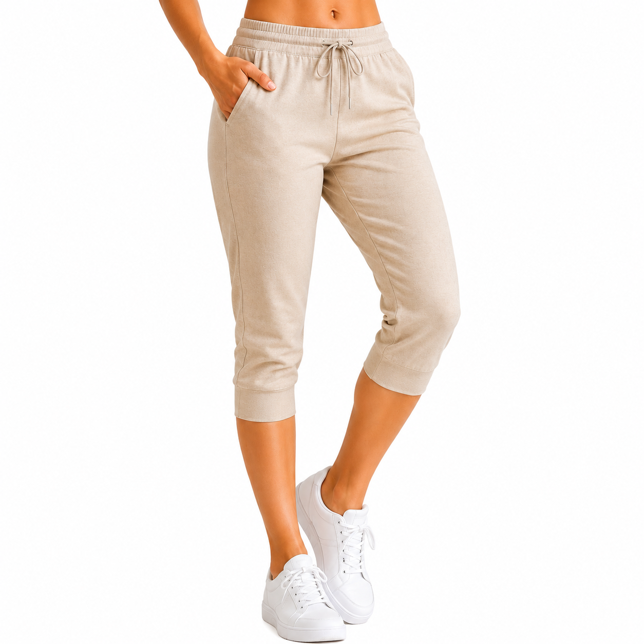 🔥Hot Summer Sale🔥Women’s Drawstring Capri Pants with Pockets for Casual Comfort Wear