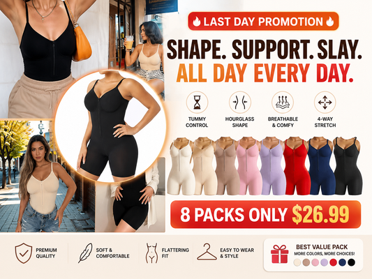 Shapewear for Women Tummy Control Bodysuits Zip-Up Comfort Ultra Stretch Fabric Customizable Fit Breathable Mesh Design Comfortable Fit