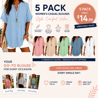 5 packs only $14.99 (Includes 5 different colors as shown)